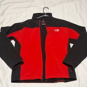 The North Face Red and Black Fleece Jacket